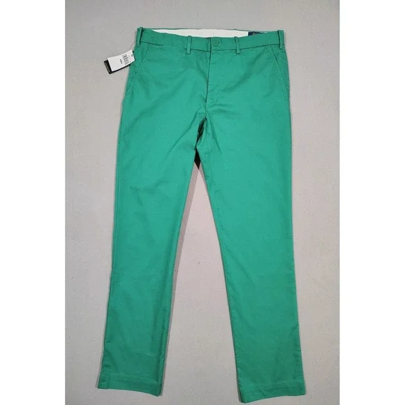 Polo Golf Ralph Lauren Mens Chino pants Slim 33x31 Green Performance  NWT - Picture 2 of 10